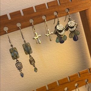 Earring Lot in Silver & Blue